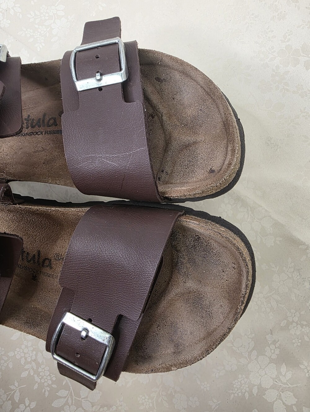Betula by Birkenstock Double Strap Slide Sandals Brown Size 39 L8 - Picture 8 of 8